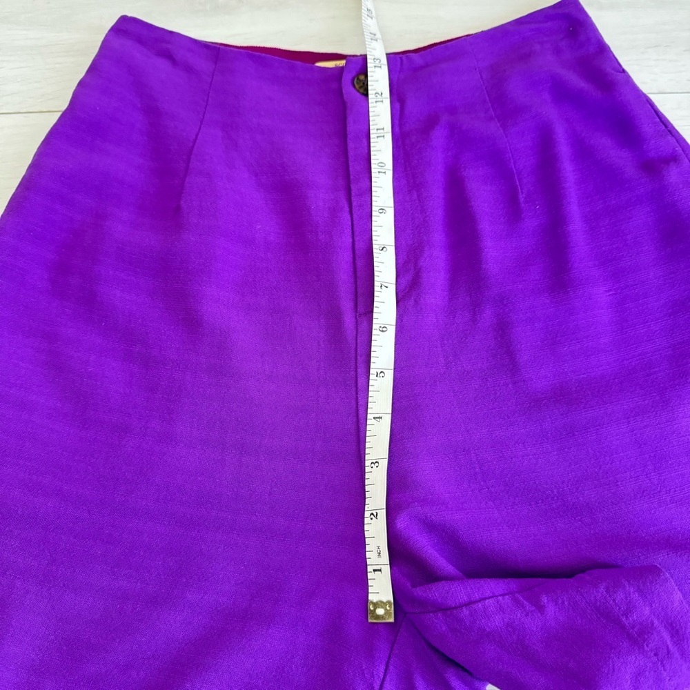 Maison Scotch Para Dise Violet Clean Cut Smart Airy High Waisted Shorts Sz XS - Picture 10 of 11